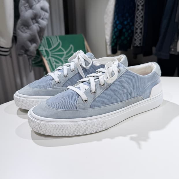 41.5 / 에르메스 H 딥 화이트 블루 스니커즈