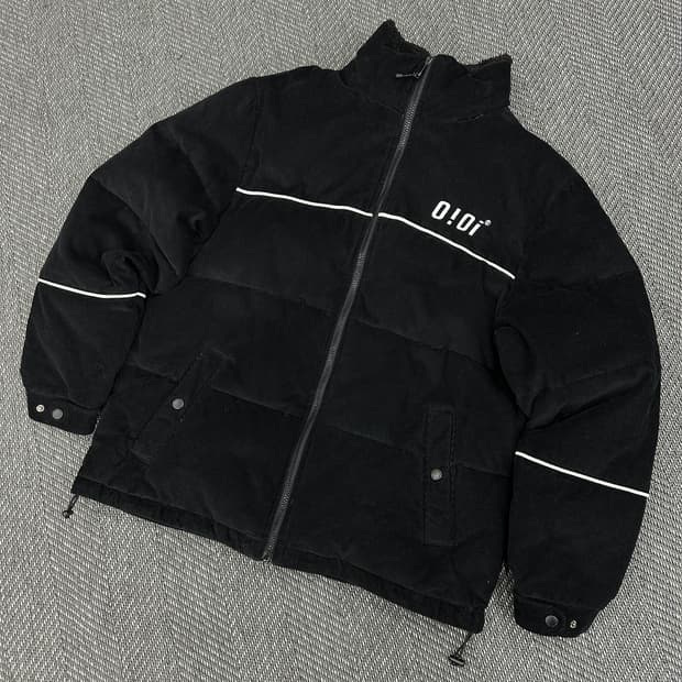 오아이오아이 코듀로이 패딩 블랙