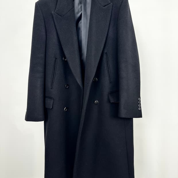 에센셜 바이 이큐엘 더블 브레스티드 코트 블랙 XL