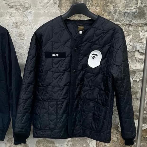 Bape 베이프 오버핏 봄버 누빔 깔깔이자켓