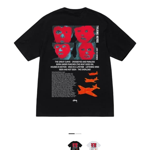 (XL) 스투시 x 토킹헤즈 티셔츠