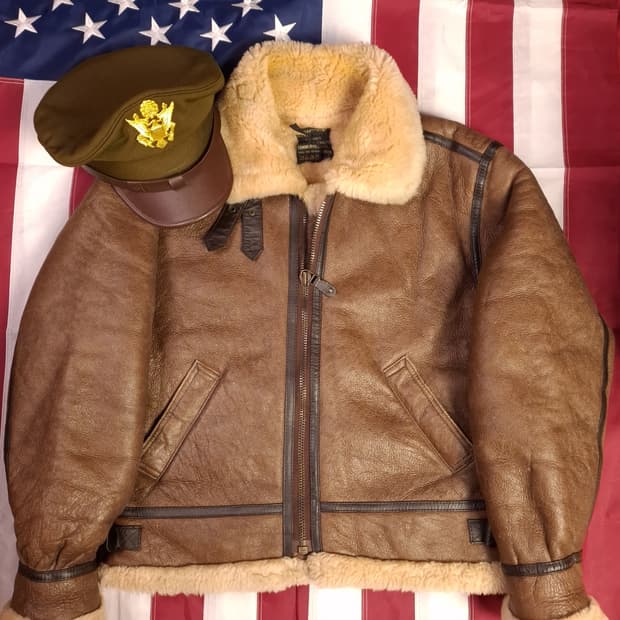 90's 국내산 미공군 B-3 TYPE 리얼레더 항공폭격기 무스탕