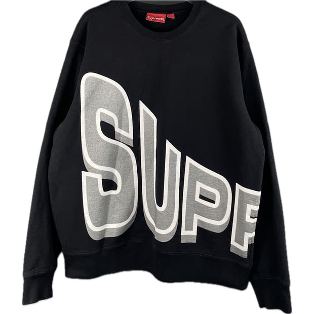 [L] 슈프림 18SS 사이드 아크 크루넥 블랙
