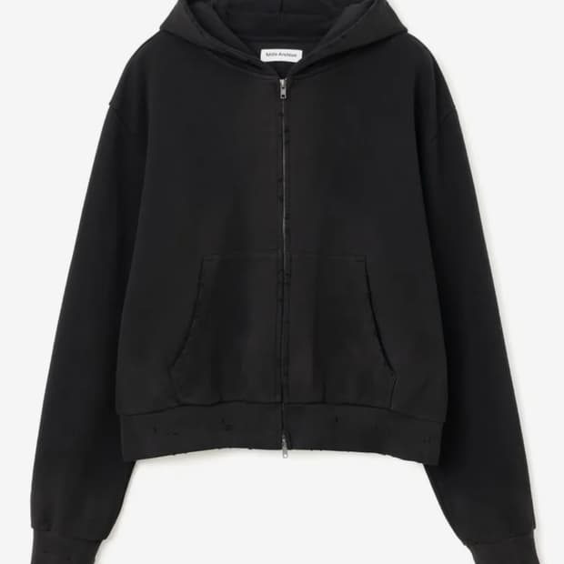 밀로아카이브 데미지 쇼트 후디 집업 L