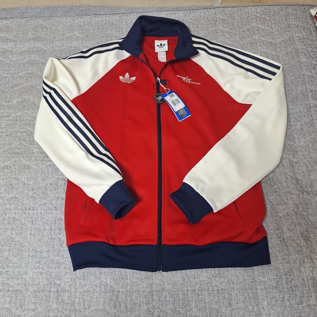 (M)아디다스 아스널 FC OG 트랙 탑 베러 스칼렛 오프 화이트