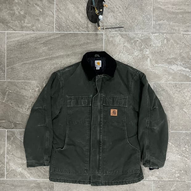 (M)칼하트 샌드스톤 덕 아크틱 트래디셔널 코트 C26 모스그린