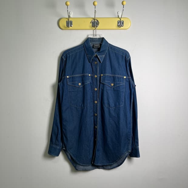 versace 베르사체 빈티지 데님 셔츠 S
