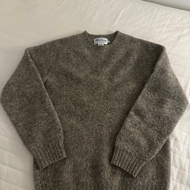 할리오브스코틀랜드 쉐기독 니트 L (머쉬룸)