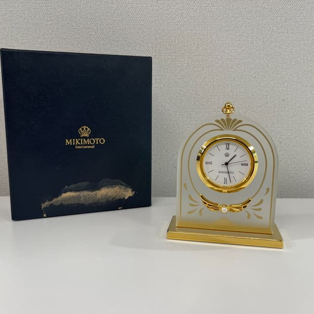 미키모토 펄 진주 아치형 탁상시계 MIKIMOTO 4번