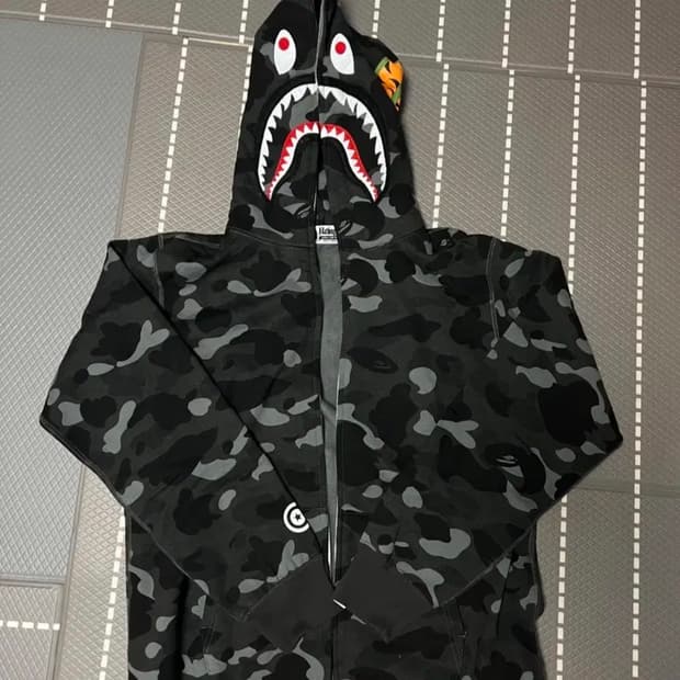 베이프 샤크후드 흑계 XL 새상품