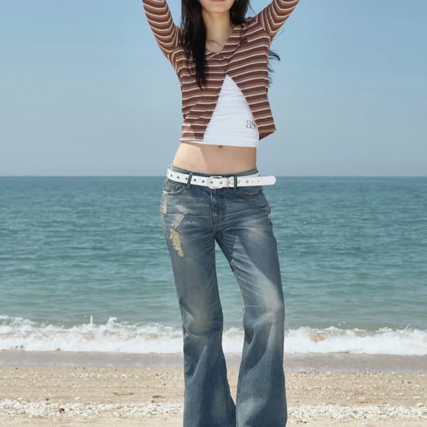 애즈온 스파이어 워싱 데님 팬츠