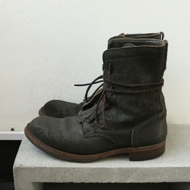 빈티지 스웨이드 컴뱃 부츠