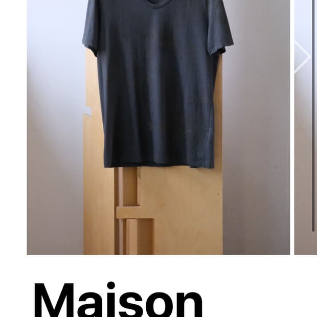 44) 마틴 마르지엘라 브이넥 페인트 티셔츠