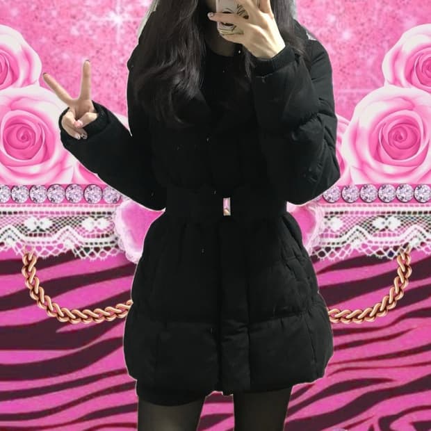 빈티지 잉그니 블랙 리본 보석 패딩 히메갸루 달천깔 오네갸루 공겜여주