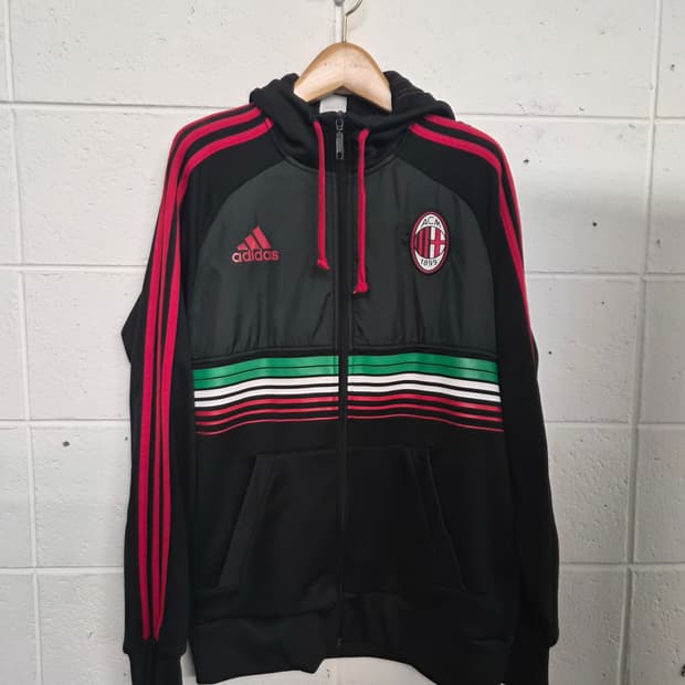 100) 아디다스 AC밀란 후드 집업 앤썸 져지 팝니다