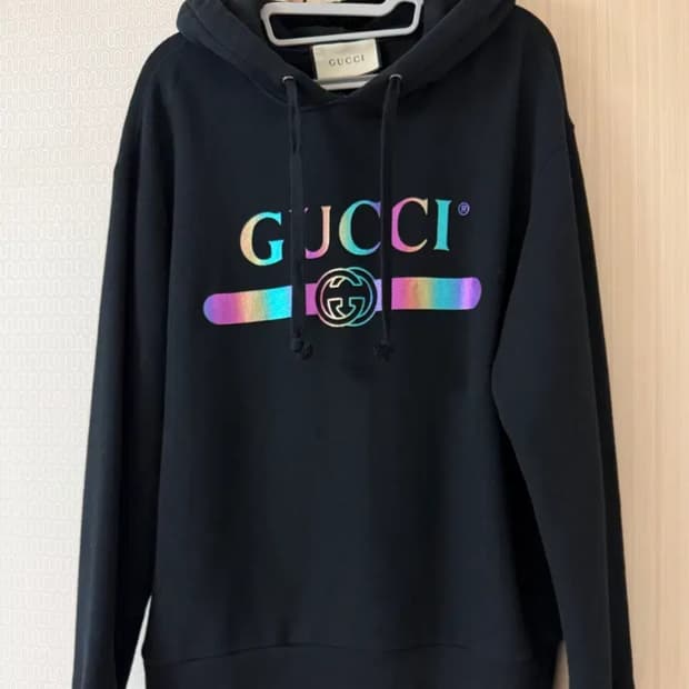 백화점판 구찌 레인보우 후드티