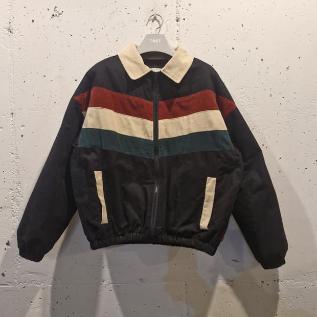 WV프로젝트 코듀로이 봄버 블루종 자켓