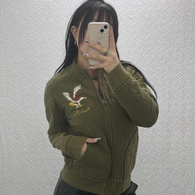 폴로 랄프로렌 빈티지 퀄팅 스트릿 스카쟌 집업 자켓 L C07697