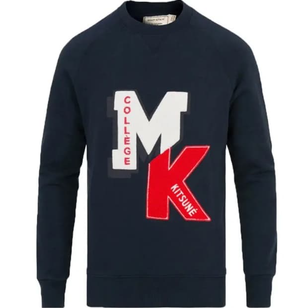 메종키츠네 컬리지 빅로고  맨투맨 