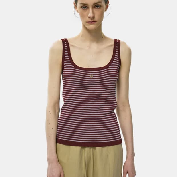 [새상품] archaic 아르카익 스트라이프 니트 슬리브리스