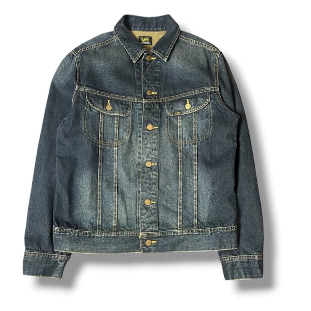 LEE x ROSSO 빈티지 인디고 데님 트러커 자켓 XL