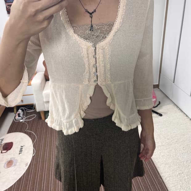 빈티지 가디건 볼레로