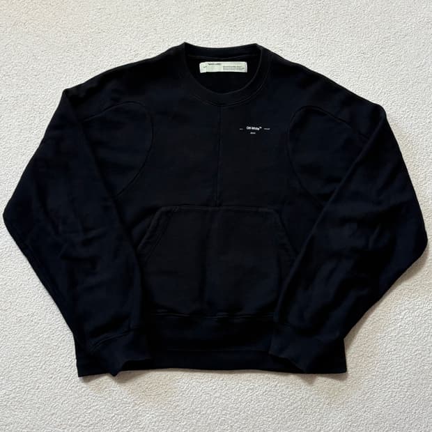 오프화이트 13fw 바이커 맨투맨 블랙 XL