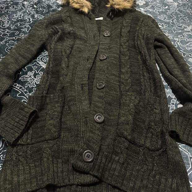 Vkei fur grundge cardigan