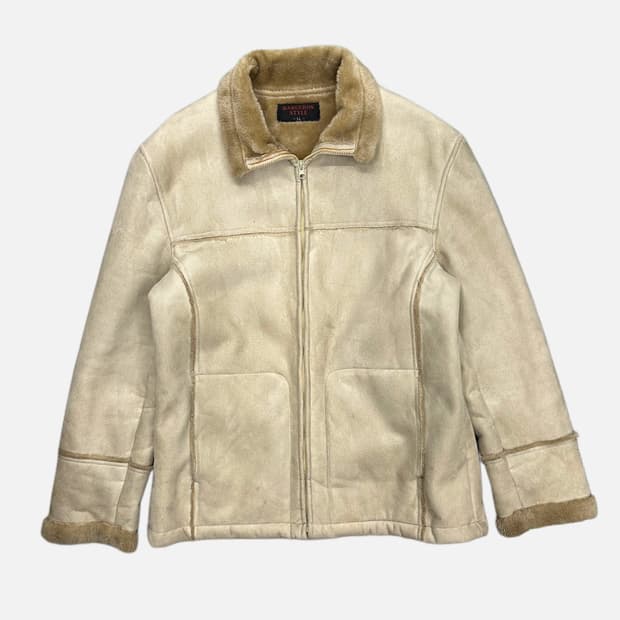 BARCEDOS beige fur shearling jacket