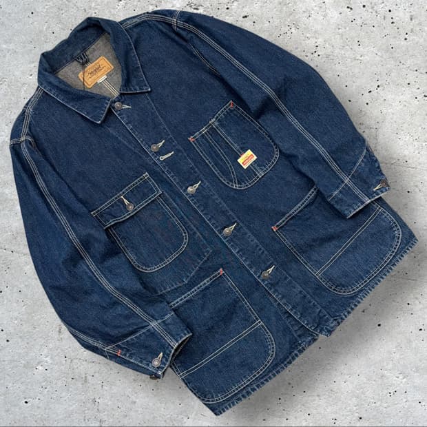 [38] 90s 리바이스 일본판 워크웨어 데님 커버올 자켓 C979
