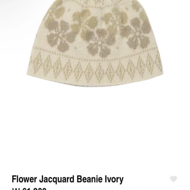 웰빙익스프레스 플라워 자카드 비니