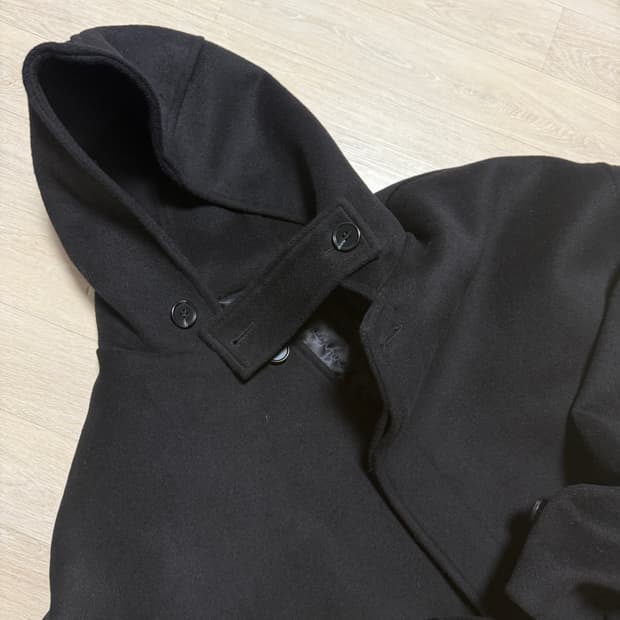 라퍼지스토어 블랙 후드 하프코트 L~XL