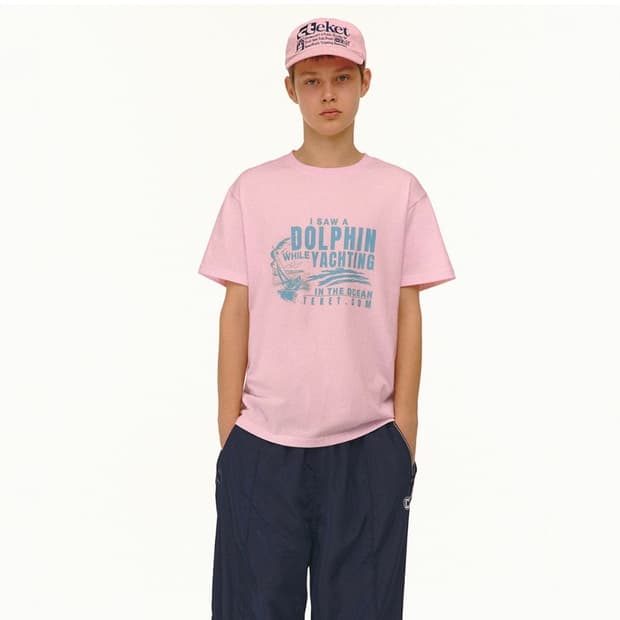 테켓 Dolphin Friends Tee Pink (M사이즈)