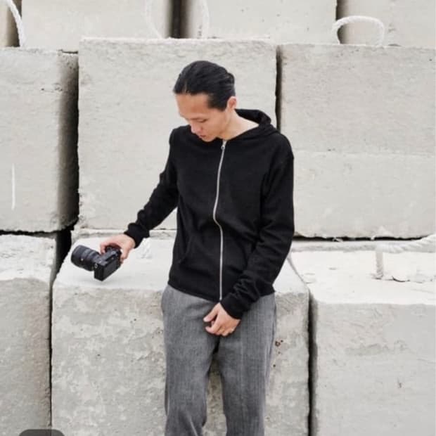 모노프리베 textured hoodie zip 초판