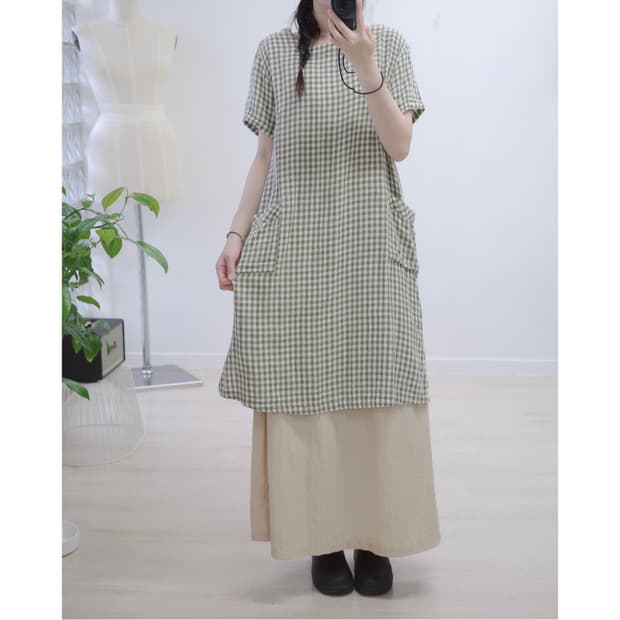 Bonte green check one-piece