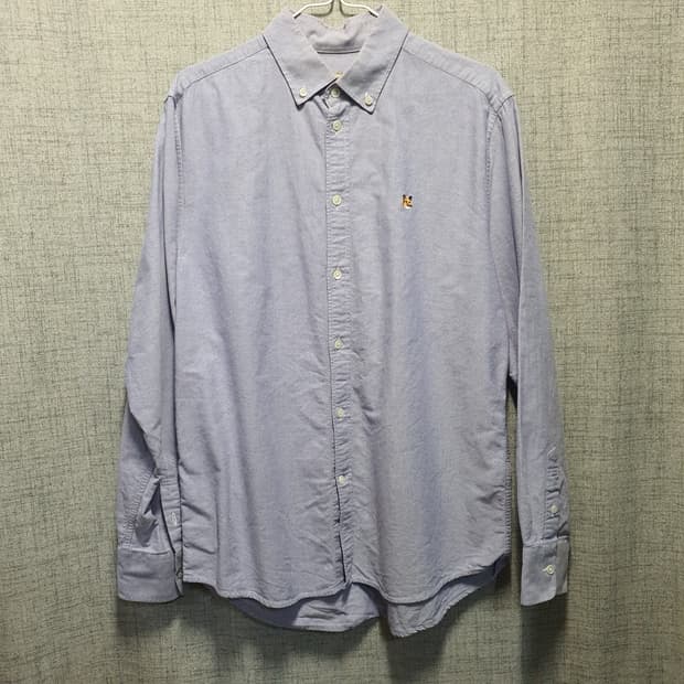 메종키츠네 폭스 자수 옥스포드 셔츠 