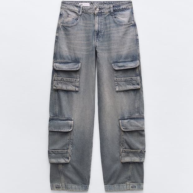 zara TRF 미드라이즈 카고팬츠