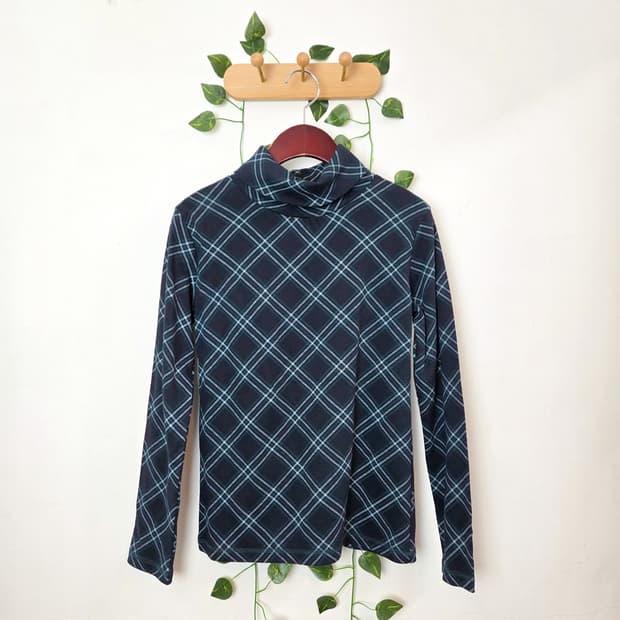 너드 체크 목폴라 슬리브