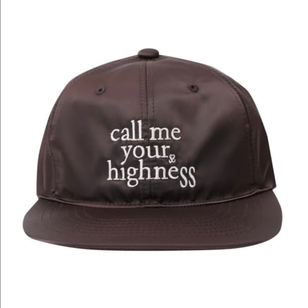 callmehighness 나일론 로고 캡 브라운