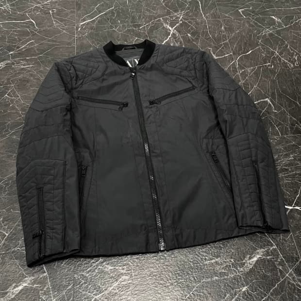 아르마니 익스체인지 나일론 바이커 자켓