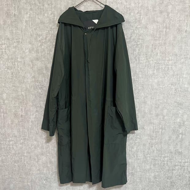 Aton 나일론 후디/후드 코트 아미 그린 2사이즈