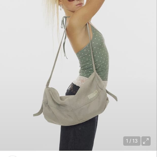 스컬프터 Vintage Canvas Duffel Bag Pale Gray