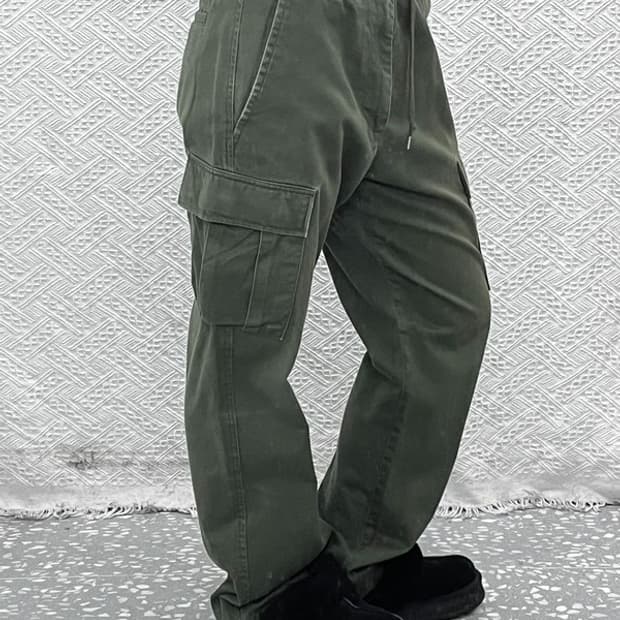 유니폼브릿지 빈티지 트러커 말차카키 워크 카고팬츠 M C10762