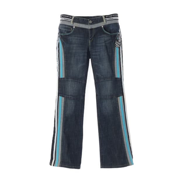 EXR 프로그레시브 배색 와이드 데님팬츠