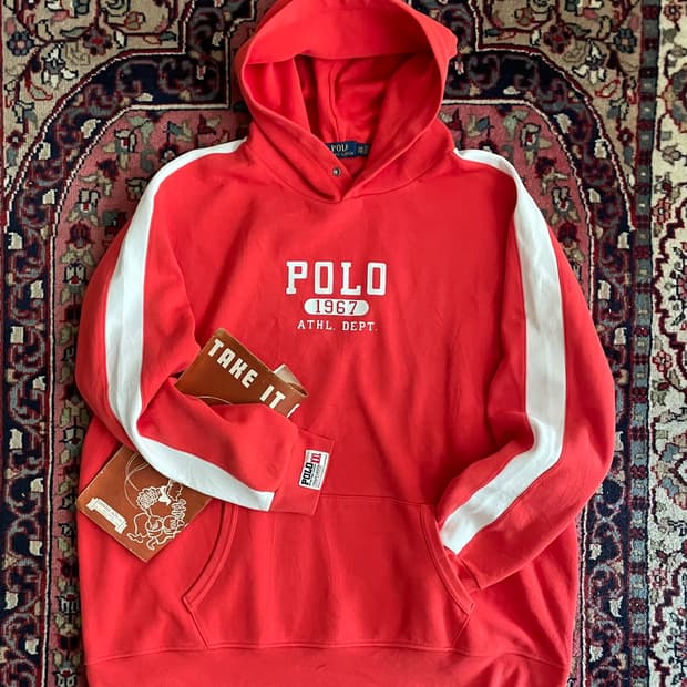 포로 랄프로렌 오렌지 후디