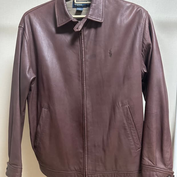 폴로맥스웰 가죽자켓 브라운 