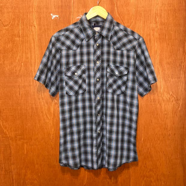 Wrangler 랭글러 체크 웨스턴 반팔 셔츠