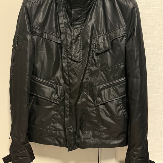 시스템 사선집업 포켓 고딕 자켓