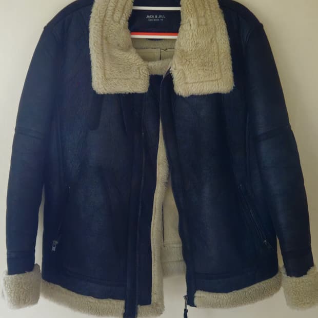 남성 JACK & JILL 블랙 무스탕 자켓 105