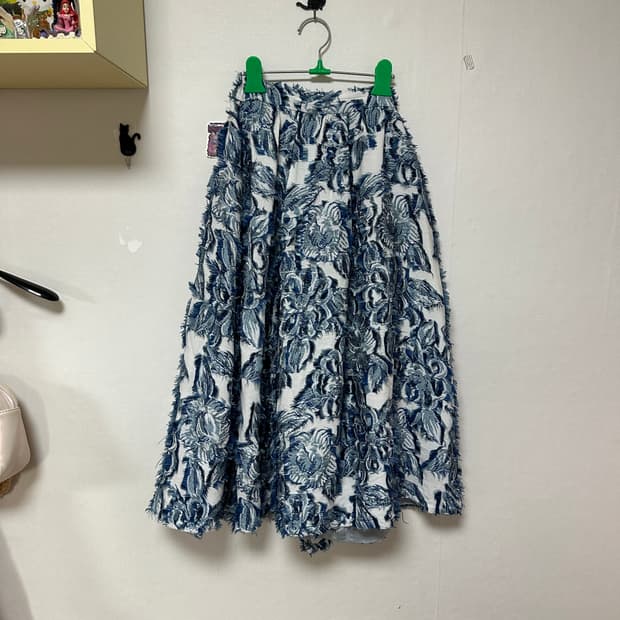 빈티지 자카드 치마 롱 스커트 로걀 히메갸루 라떼 핀터깔 긱시크 페어리